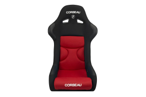 Corbeau FX1 Black Cloth w/ Red Inserts Fixed Back Seat - Universal