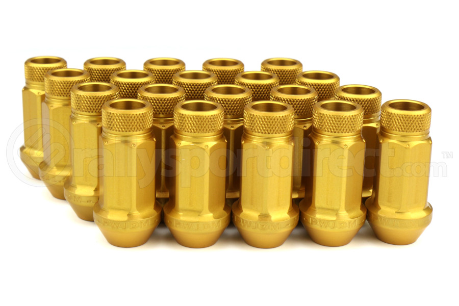 Password JDM Gold Lug Nuts Open Ended 20pc 12x125 PWALNNEO20GLD