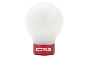 COBB Tuning Delrin Shift Knob White/Red - Mitsubishi Evo 8/9/X 2003-2015