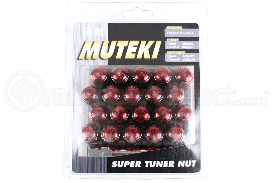 Muteki Lug Nuts 12x1.25 Closed End Red - Universal