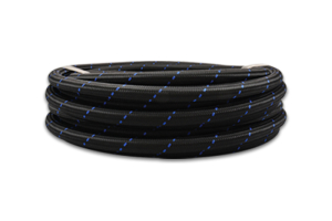Vibrant Performance Nylon Braided Flex Hose -8AN Black / Blue - Universal