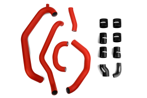 PERRIN Boost Tube Kit Red Piping Black Couplers - Subaru WRX 2008-2014