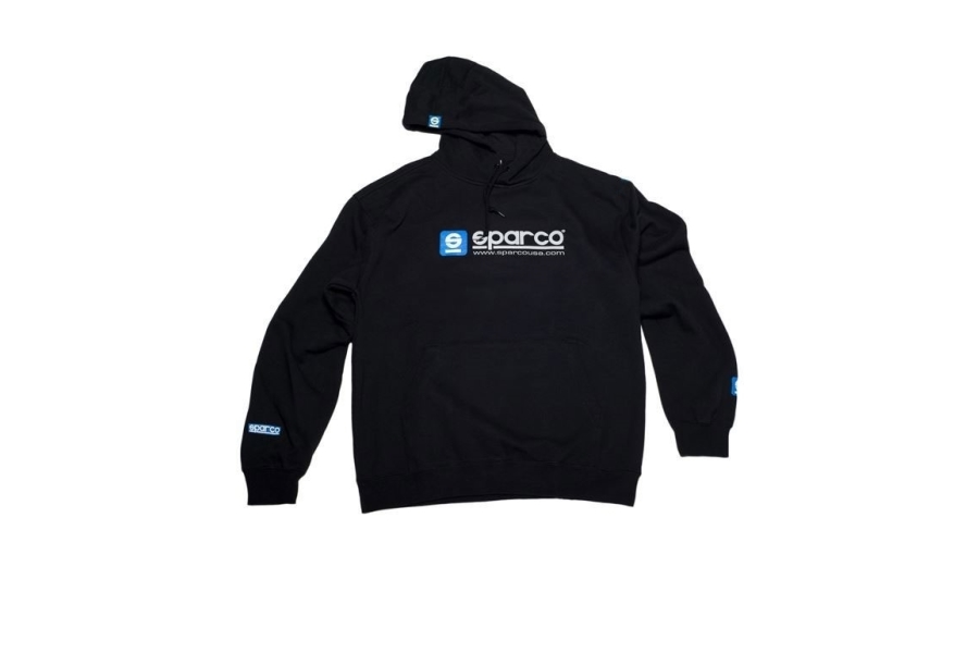 Sparco WWW Hooded Sweatshirt (Black / Grey) - Universal