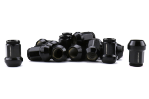 KICS Kyokugen Lug Nuts w/ Aluminum Cap 12x1.25 Black / Black - Universal
