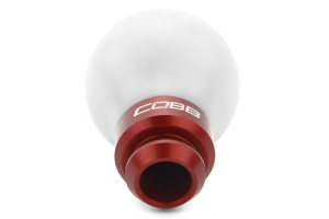COBB Tuning Delrin Shift Knob White/Red 5MT - Subaru 5MT Models (inc. 2002-2014 WRX)