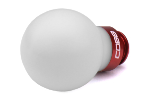 COBB Tuning Delrin Shift Knob White/Red 5MT - Subaru 5MT Models (inc. 2002-2014 WRX)