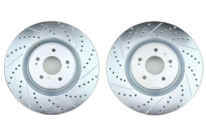Stoptech C-Tek Sport Drilled and Slotted Front Rotor Pair - Mitsubishi Evo X 2008-2015
