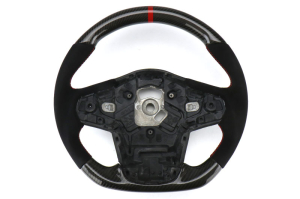 OLM Carbon Pro Steering Wheel Carbon Fiber and Alcantara with Red Stripe - Toyota Supra 2020+