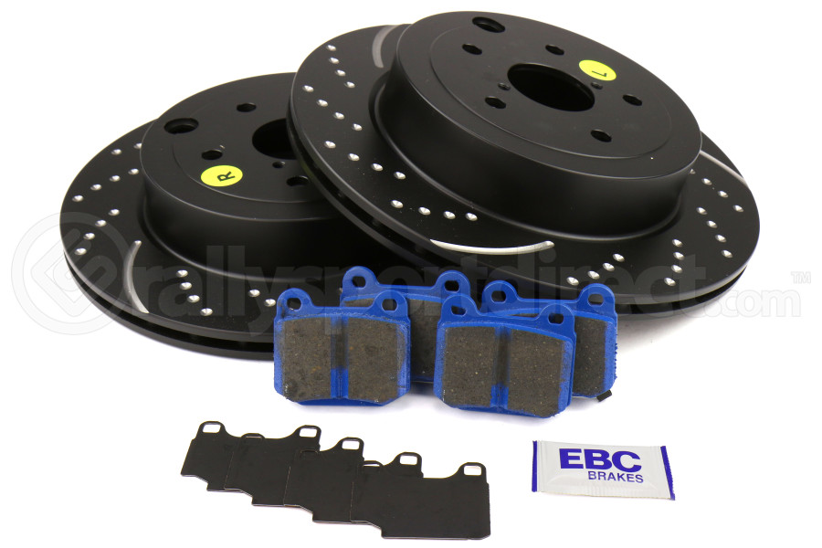 EBC Brakes S6 Rear Brake Kit Bluestuff Pads and 3GD Rotors Subaru WRX