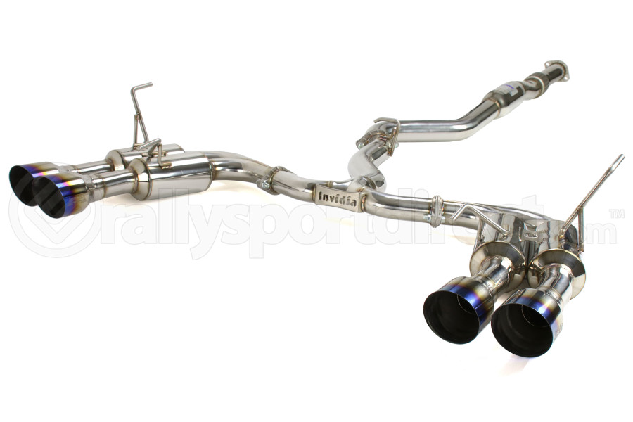 Invidia Gemini R400 Single Layer Cat Back Exhaust w/Titanium Burnt Tips - Subaru WRX 2011-2014 / STI 2011-2014