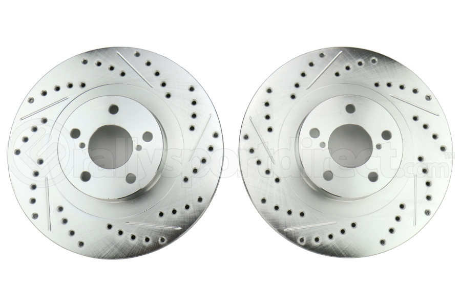 Stoptech C-Tek Sport Drilled and Slotted Front Rotor Pair - Subaru Models (inc. 2002-2008 WRX)