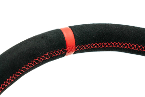 OLM Alcantara Pro Steering Wheel Alcantara with Red Stripe - Toyota Supra 2020+
