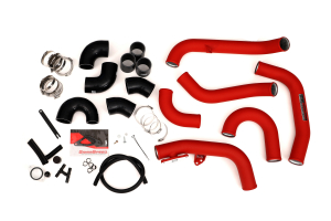 GrimmSpeed Front Mount Intercooler Kit Silver Core w/ Red Piping - Subaru STI 2015 - 2020