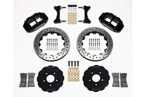 Wilwood FNSL6R 13.06in Front Kit Drilled / Slotted Black - Mitsubishi Evo 8/9 2003-2006