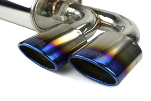 Invidia Q300 Quad Cat Back Exhaust w/Titanium Burnt Tips - Volkwagen Golf R 2015+