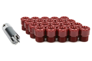 KICS R40 Iconix Plastic Caps Red M12X1.25 - Universal
