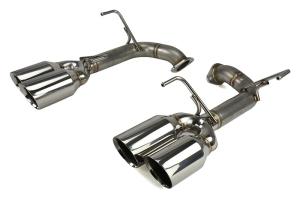 Remark Axle Back Exhaust Muffler Delete Stainless Double Wall 4in Tips - Subaru WRX / STI 2015+