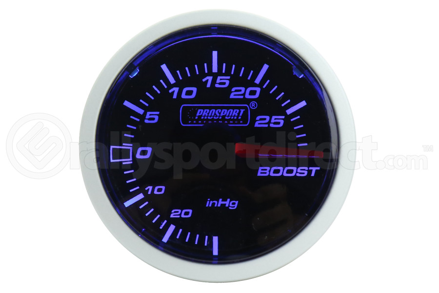 ProSport Boost Gauge Electrical wSender BlueWhite 52mm 216BFWBEBOSM