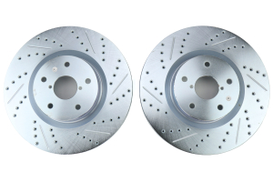 Stoptech C-Tek Sport Drilled and Slotted Front Rotor Pair - Subaru STI 2015-2017