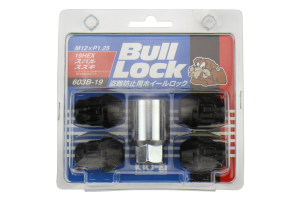 KICS Bull Lock Wheel Lock Set 19mm 12X1.25 Black - Universal