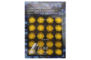 KICS Leggdura Racing Shell Type Lug Nut Set 53mm Closed-End Look 12X1.25 Gold - Universal