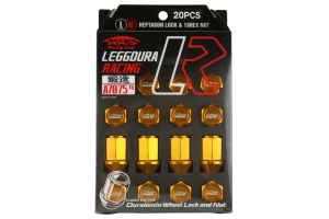 KICS Leggdura Racing Lug Nuts Yellow Gold M12X1.25 - Universal