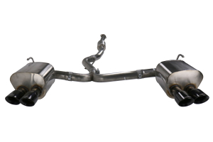 Corsa 3in Cat Back Exhaust System W Polished Black Tips Subaru