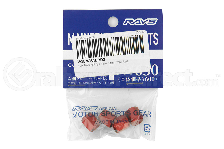 Volk Racing Rays Valve Stem Caps Red (Part Number: WVALRD2) Volk Racing Rays Valve Stem Caps Red (Part Number: )