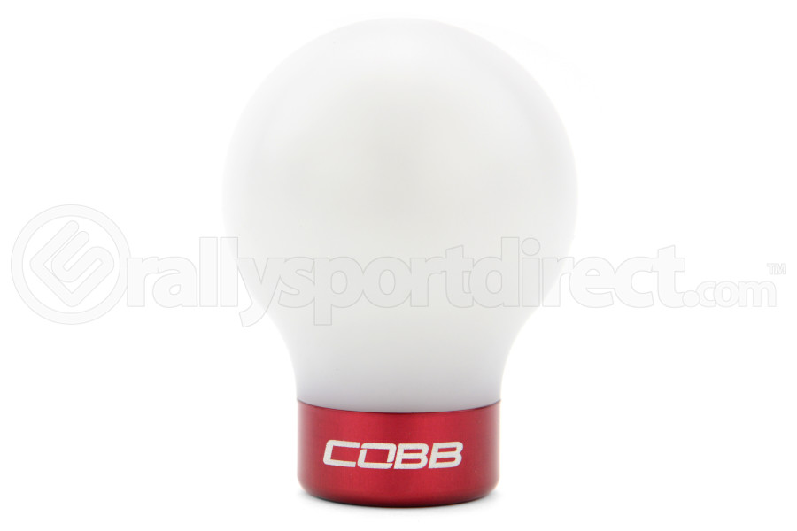 COBB Tuning Delrin Shift Knob White/Red - Mazda Models (inc. Mazdaspeed3/6 / RX-8)