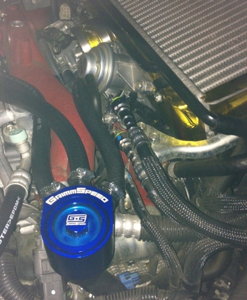 GrimmSpeed Air Oil Separator Blue (Part Number: 078006B) GrimmSpeed Air Oil Separator Blue (Part Number: )