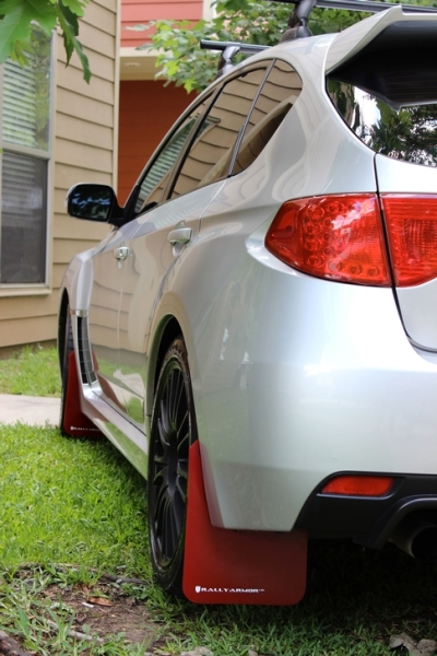 Rally Armor UR Mudflaps Red Urethane White Logo V2 (Part Number: MF15-UR-RD/WH) Rally Armor UR Mudflaps Red Urethane White Logo V2 (Part Number: )