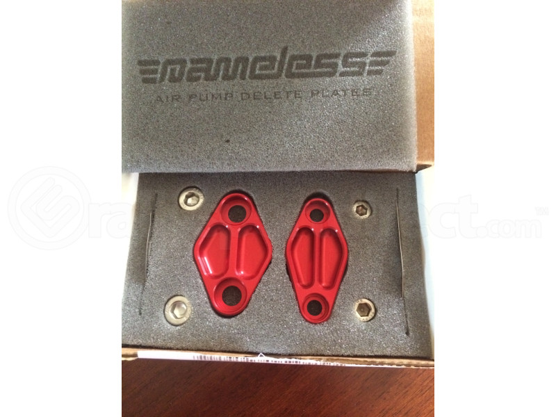 Nameless Performance Air Pump Delete Plates Red (Part Number: RSPD019) Nameless Performance Air Pump Delete Plates Red (Part Number: )