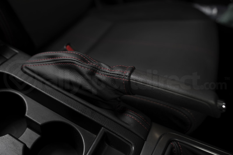 AutoStyled Black Leather E-Brake Boot w/ Red Stitching (Part Number: 1404010101-K) User Media for: AutoStyled Black Leather E-Brake Boot w/ Red Stitching - Subaru STI 2008-2014 / WRX 2009-2014
