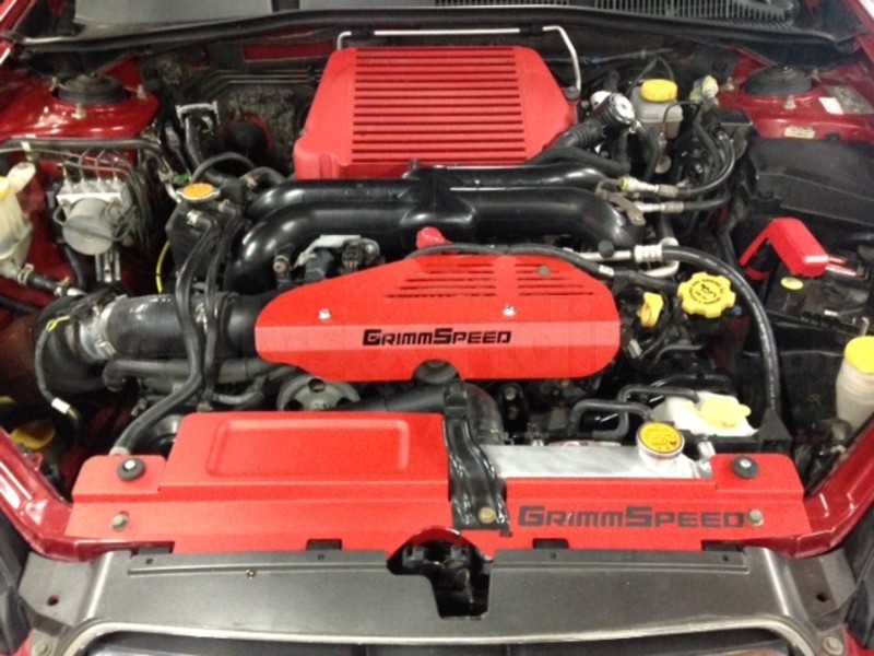 GrimmSpeed Radiator Shroud w/ Tool Tray Red (Part Number: 096032) User Media for: GrimmSpeed Radiator Shroud w/ Tool Tray Red - Subaru Legacy 2005-2009 / Outback 2005-2007