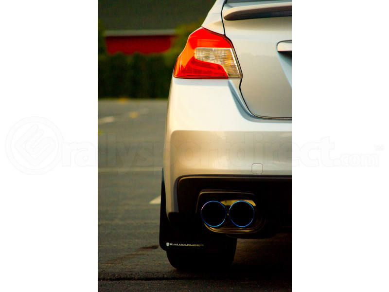 Rally Armor UR Mudflaps Black Urethane White Logo (Part Number: MF8-UR-BLK/WH) Rally Armor UR Mudflaps Black Urethane White Logo (Part Number: )