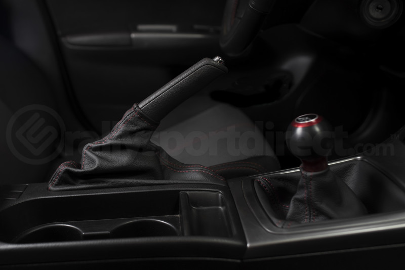 AutoStyled Black Leather E-Brake Boot w/ Red Stitching (Part Number: 1404010101-K) User Media for: AutoStyled Black Leather E-Brake Boot w/ Red Stitching - Subaru STI 2008-2014 / WRX 2009-2014