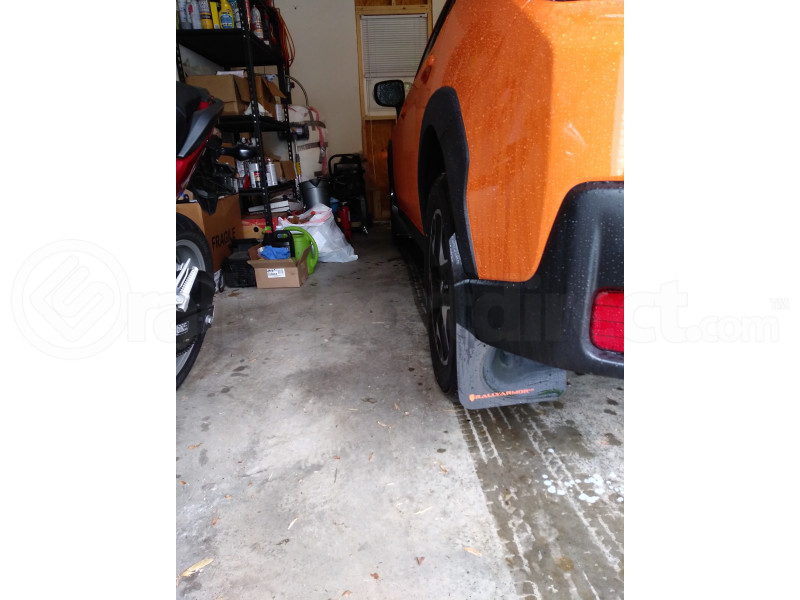Rally Armor UR Mudflaps Lift / AT Black Urethane Orange Logo (Part Number: MF46-LTUR-BLK/OR) User Media for: Rally Armor UR Mudflaps Lift / AT Black Urethane Orange Logo - Subaru Crosstrek 2018+