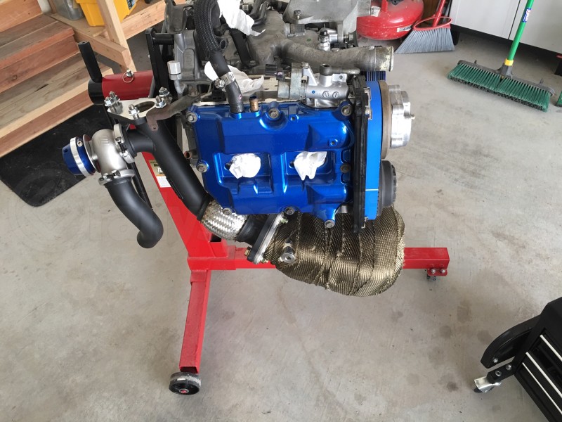 GrimmSpeed and Turbosmart 3840mm EWG 2Bolt Coated Uppipe Blue Wastegate