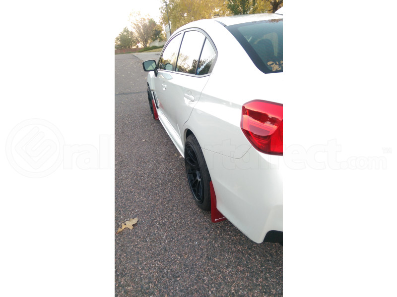Rally Armor UR Mudflaps Red Urethane White Logo (Part Number: MF32-UR-RD/WH) Rally Armor UR Mudflaps Red Urethane White Logo (Part Number: )