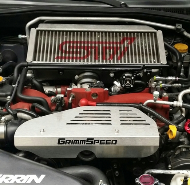 GrimmSpeed Alternator Cover Brushed Stainless Steel (Part Number: 099024) GrimmSpeed Alternator Cover Brushed Stainless Steel (Part Number: )