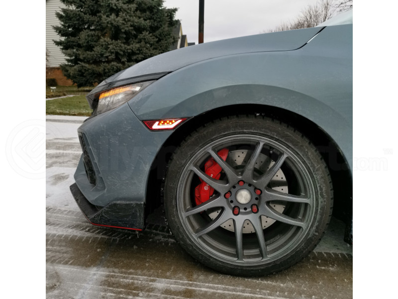 OLM Blackline Sidemarkers Clear / Red (Part Number: BL-16HC-SM-R) User Media for: OLM Blackline Sidemarkers Clear / Red - Honda Civic 2016+