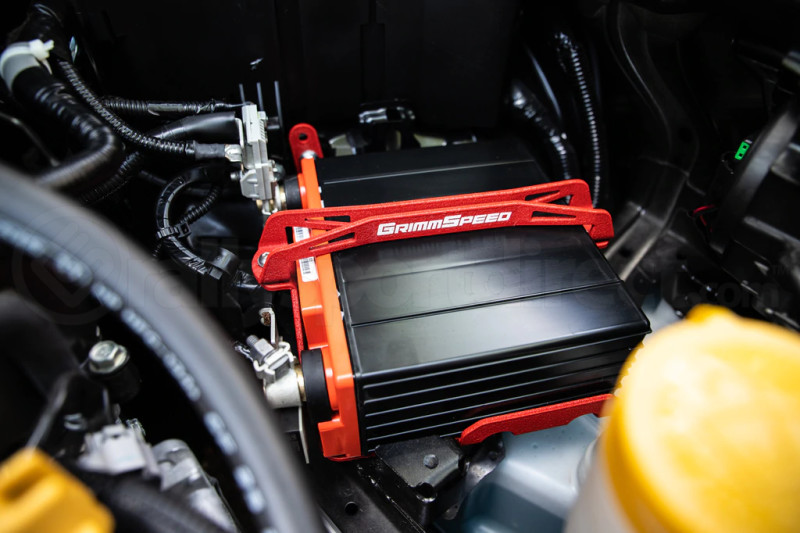 GrimmSpeed Lightweight Battery Mount Red (Part Number: 121034) User Media for: GrimmSpeed Lightweight Battery Mount Red - Subaru WRX / STI 2008+