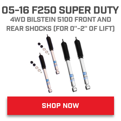 05-16 F250 SUPER DUTY 4WD BILSTEIN 5100 FRONT AND REAR SHOCKS FOR 0"-2" OF LIFT 