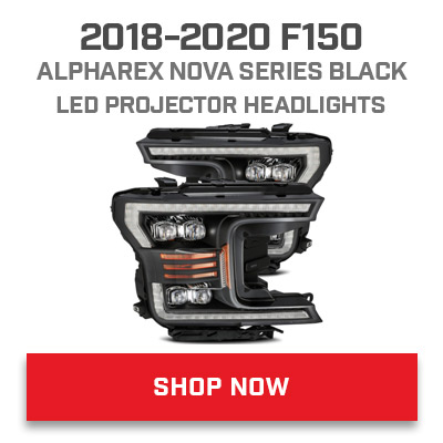 2018-2020 F150 ALPHAREX NOVA SERIES BLACK LED PROJECTOR HEADLIGHTS w7 