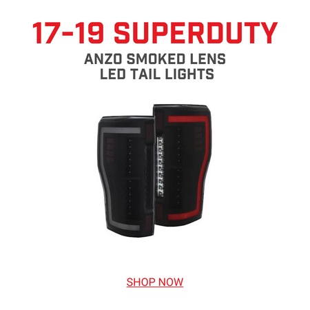 17-19 SUPERDUTY ANZO SMOKED LENS LED TAIL LIGHTS SHOP NOW 